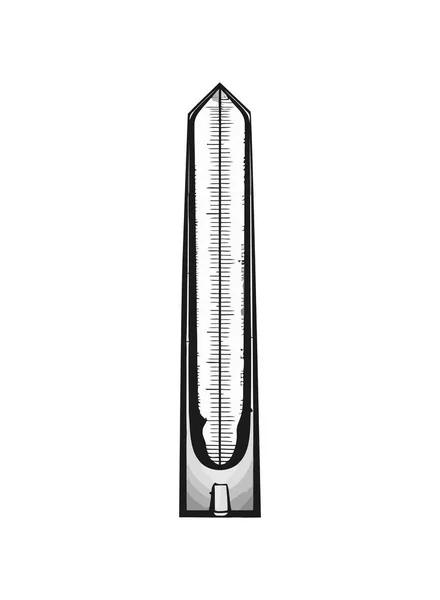 Изолированный Значок Старинного Термометра — стоковый вектор