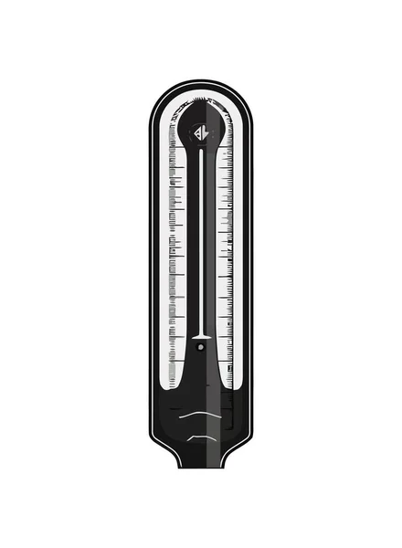 温度表图标准确测量天气图标隔离 — 图库矢量图片