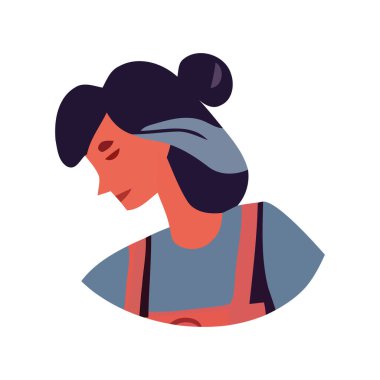 Modern moda güzellik kadın ikonu izole