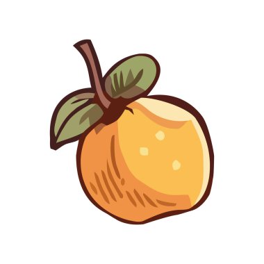 Sulu meyve dilimi, doğa çiftliği ikonu izole edilmiş.