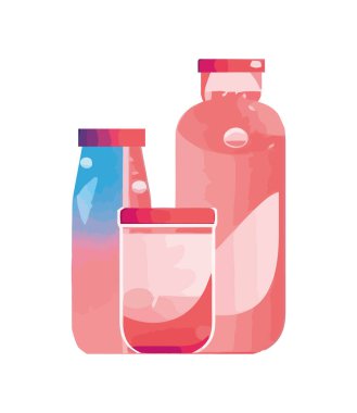 Sıvı simge için plastik şişe simgesi tasarımı izole