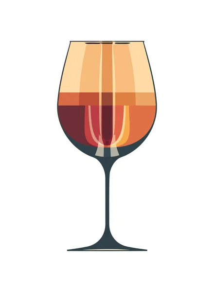 Weinglasfest Und Eleganz Ikone Vereint — Stockvektor