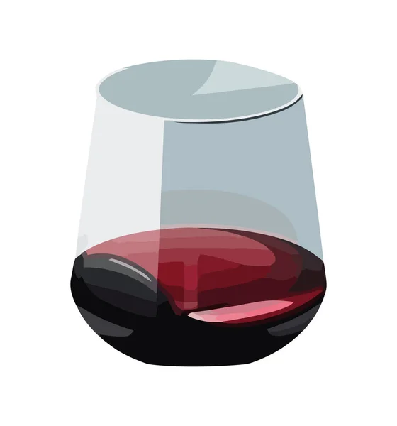 Verre Vin Luxe Pour Icône Célébration Isolé — Image vectorielle