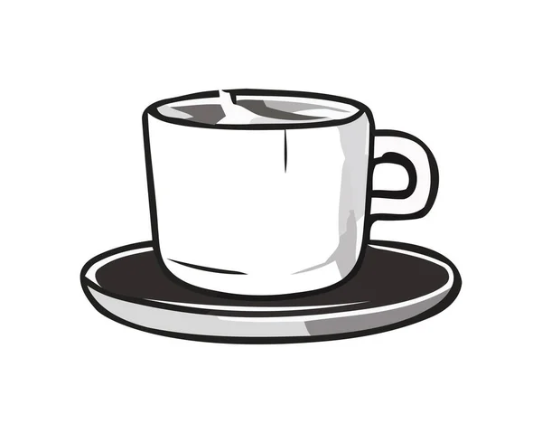 Горячий Напиток Чашке Кофе Значок Изолирован — стоковый вектор