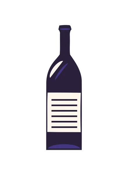 ワインボトルのアイコンデザイン分離 — ストックベクタ