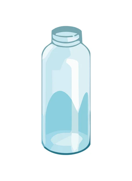 透明塑料瓶与新鲜液体含量图标隔离 — 图库矢量图片