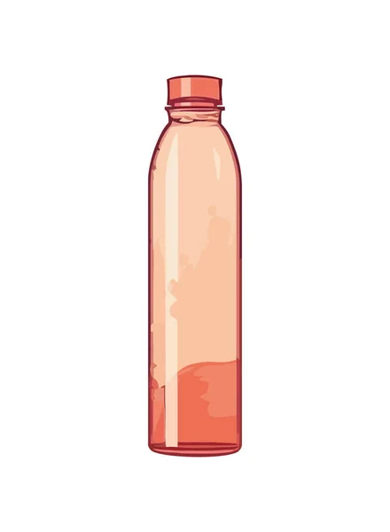 Органічна Пляшка Рідиною Значком Етикетки Ізольована — стоковий вектор