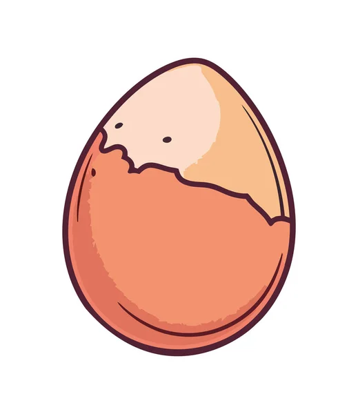 Uovo Sodo Isolato Icona Sfondo Giallo — Vettoriale Stock