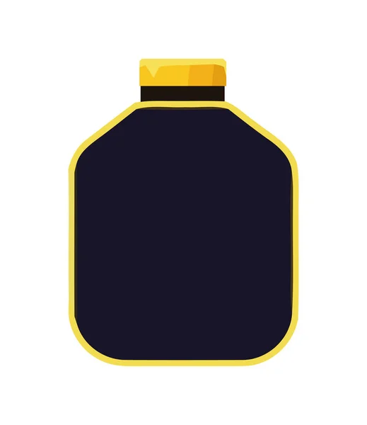 Flaska Ikon Isolerad Gul Bakgrund Ikon Isolerad — Stock vektor