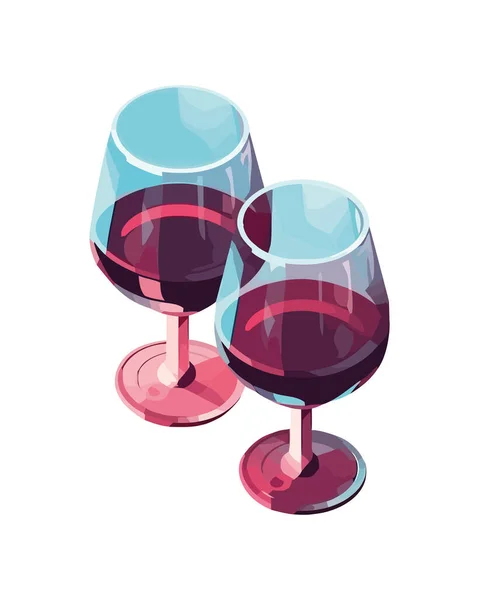 Icône Verre Vin Symbolise Luxe Icône Célébration Isolé — Image vectorielle