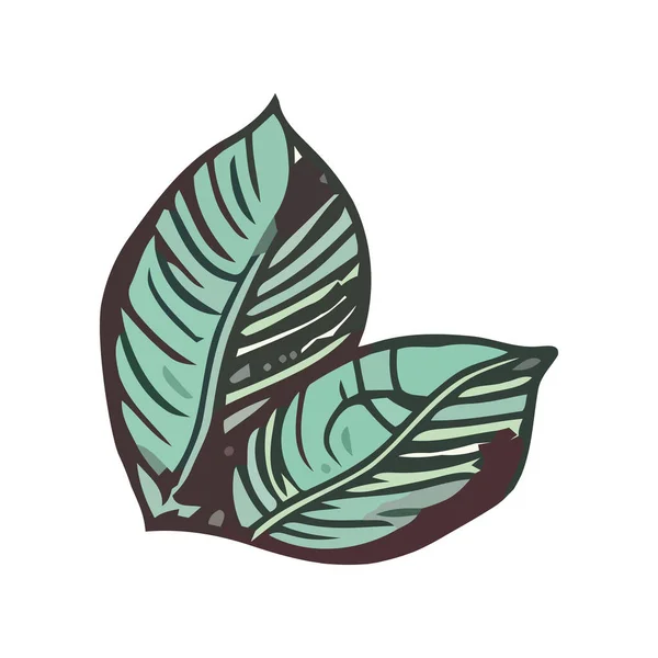 나뭇잎 꽃무늬 아이콘 — 스톡 벡터
