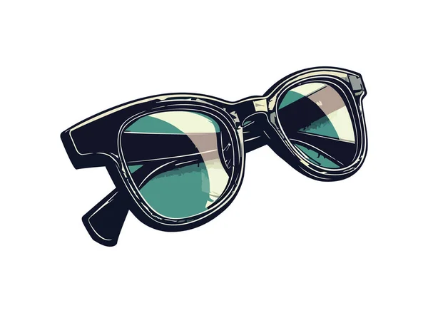 Modische Brille Eleganz Ikone Isoliert — Stockvektor