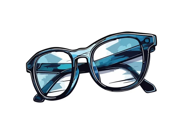 Modische Brillen Moderne Eleganz Ikone Isoliert — Stockvektor
