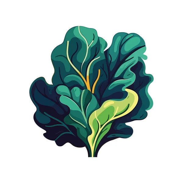 Folhas Verdes Simbolizam Crescimento Ícone Design Natureza Isolado — Vetor de Stock