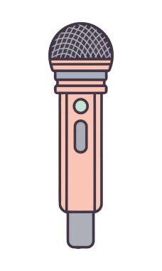 mikrofon ve yayın başarısı tasarım simgesi izole edildi