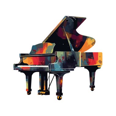 piyano müziği görkemli klasik kompozisyon simgesi izole