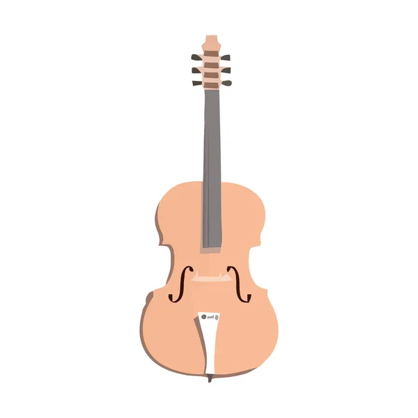 Klassische Geige Musikinstrument Ikone Isoliert — Stockvektor