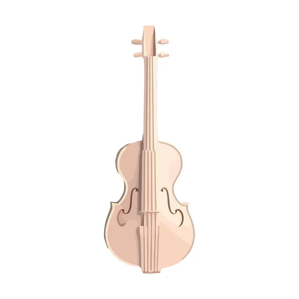 Antique Violin Symbol Classical Elegance Icon Isolated — Stock Vector