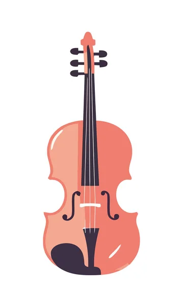 Classical Violin String Instruments Harmony Icon Isolated — Stock Vector