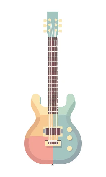 Electric Guitar Creates Harmony Composition Icon Isolated Icon Isolated — Stock Vector