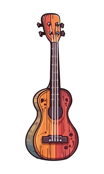 Hudební Kytara Akord Harmonie Ikona Izolované — Stockový vektor