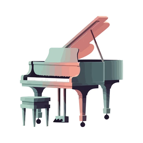 Instrumento Musical Icono Piano Aislado — Vector de stock