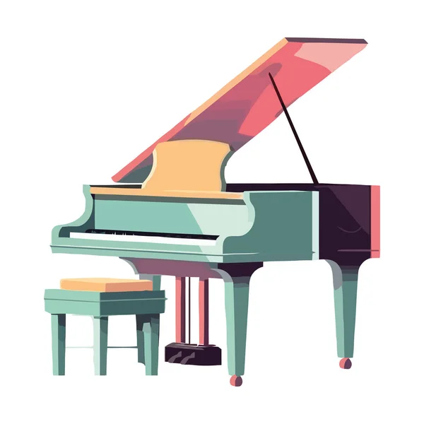 Harmonia Criatividade Musical Majestoso Ícone Piano Isolado — Vetor de Stock