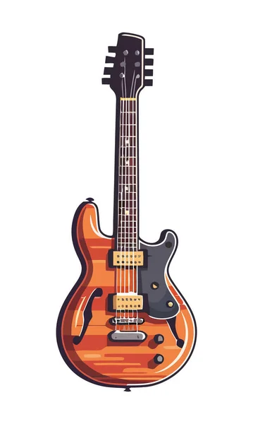Guitarra Eléctrica Rock Moderno Icono Música — Vector de stock