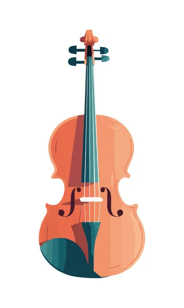 バイオリン楽器ベクトルアイコン分離 — ストックベクタ