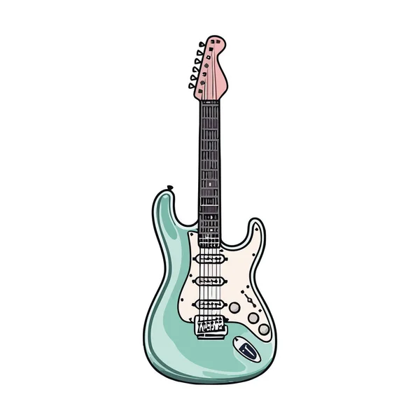 Gitarre Ikone Der Modernen Rockmusik — Stockvektor