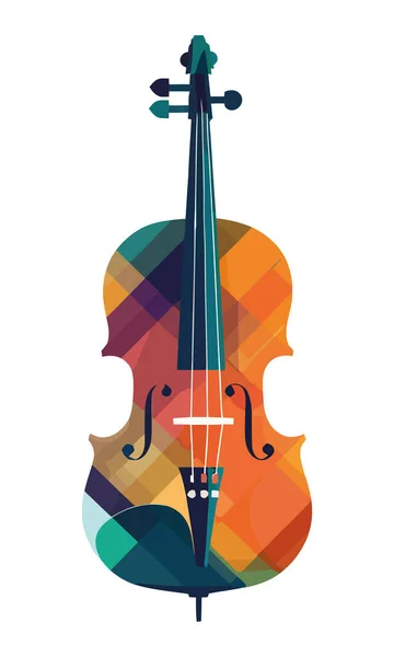 Symphony Orchestra Classical Violin Icon Isolated — Stock Vector