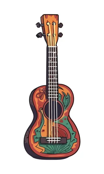 Tocando Guitarra Símbolo Criatividade Musical Ícone Isolado —  Vetores de Stock