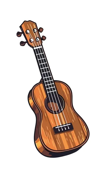 Icône Illustration Guitare Acoustique Isolée — Image vectorielle