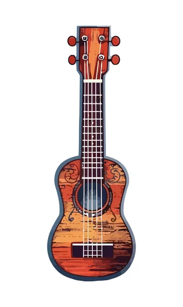 Muzyczna Ikona Gitary Akustycznej Izolowana — Wektor stockowy