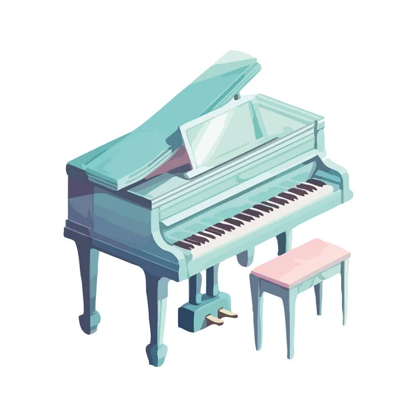 Elegant Majestic Classical Piano Icon Isolated — Stock Vector
