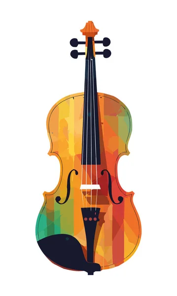 Ícone Violino Orquestra Clássica Isolado — Vetor de Stock