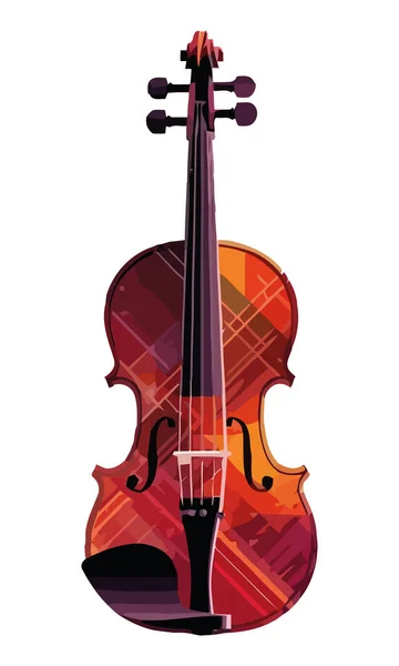 Strumento Musicale Icona Del Violino Isolato — Vettoriale Stock