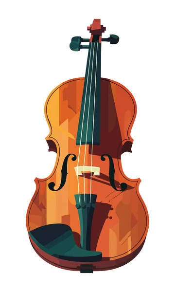 클래식 현악기 바이올린 아이콘 — 스톡 벡터
