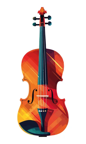Instrumento Violino Ícone Música Clássica Isolado — Vetor de Stock
