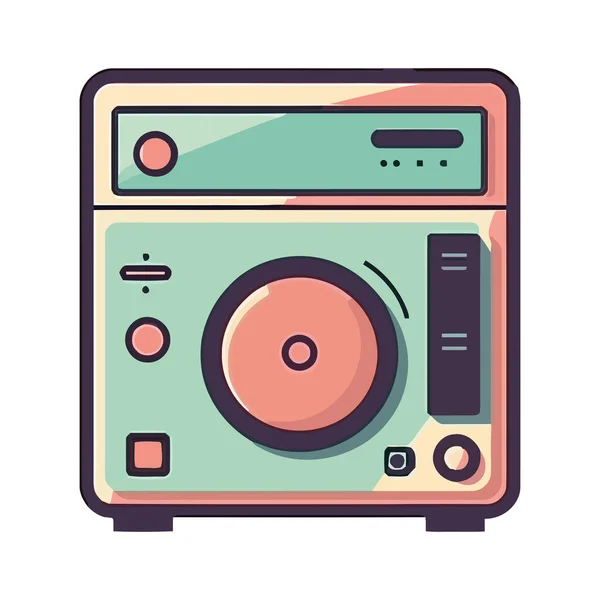 Modern Illustration Old Fashioned Turntable Icon Isolated — Stock Vector