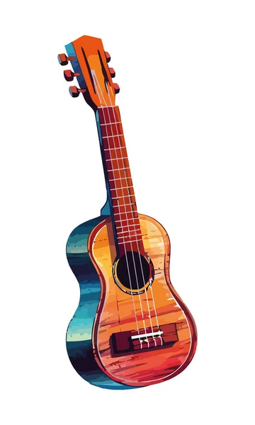 Instrument Akustische Gitarre Ikone Isoliert — Stockvektor