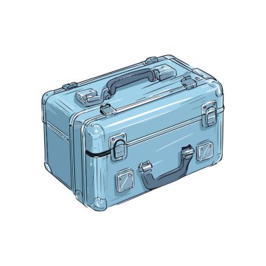 Metal evrak çantası simgesi izole tasarımı