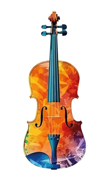 Instrument Classique Pour Violon Cordes Harmonie Icône Isolée — Image vectorielle