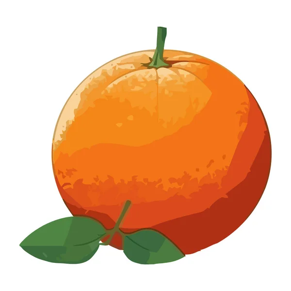 Icono Fruta Naranja Orgánica Fresca Aislado — Vector de stock