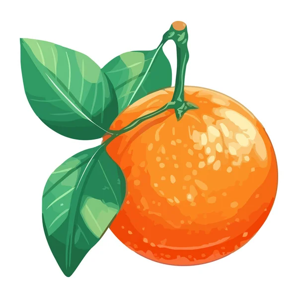 Φρέσκα Εσπεριδοειδή Πορτοκαλιού Για Υγιεινή Διατροφή Εικόνα Απομονωμένη — Διανυσματικό Αρχείο