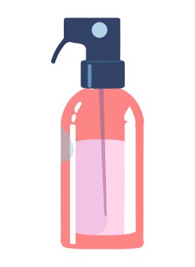 Güzellik ürünü şampuan sprey şişesi simgesi izole