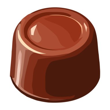 Gurme çikolatalı tatlı ikonu izole