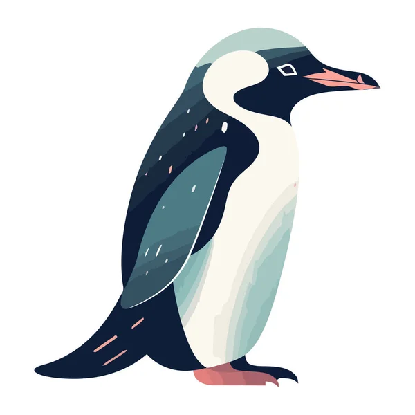 Niedlichen Pinguin Arktischen Tier Symbol Isoliert — Stockvektor