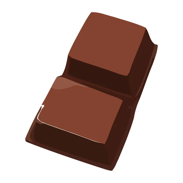 Chocolade Dessert Vector Decoratie Pictogram Geïsoleerd — Stockvector