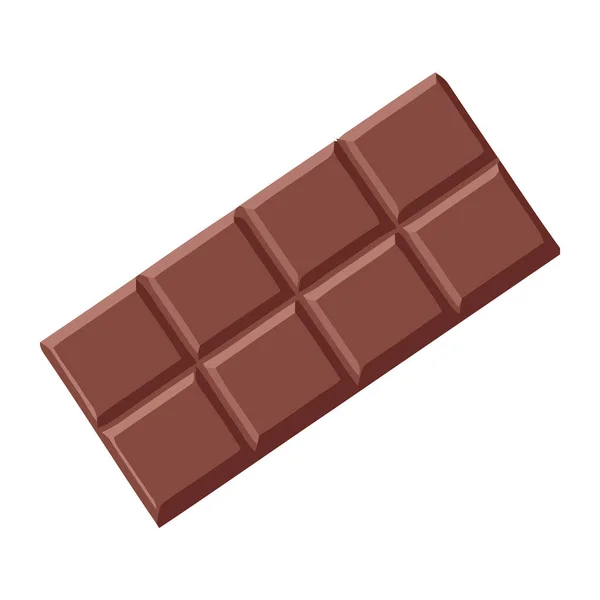 Édes Csokoládé Ikon Elszigetelt Lapos Háttér Design — Stock Vector